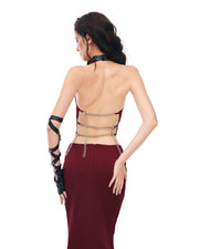 CRIMSON CHAIN TOP