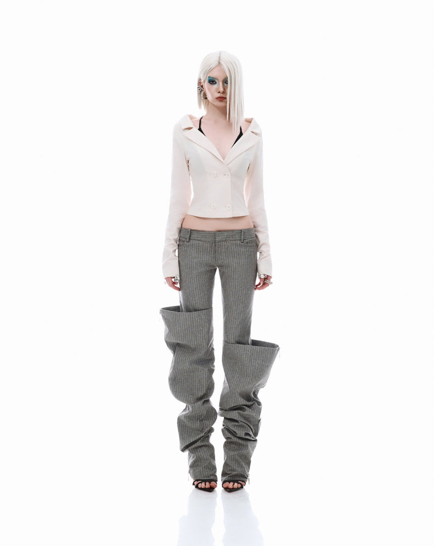 BOOT PANTS-GREY