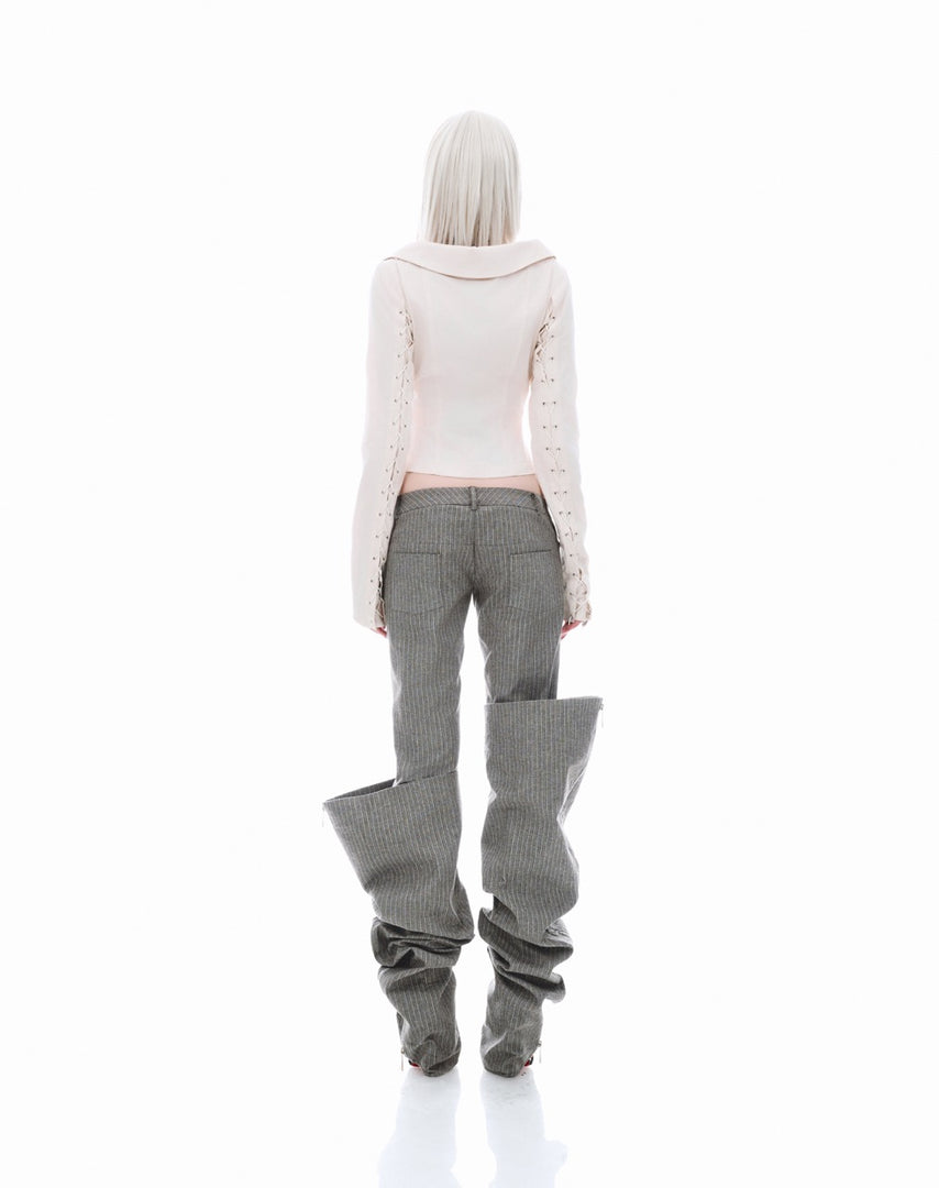 BOOT PANTS-GREY