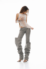 Load image into Gallery viewer, BOOT PANTS-GREY (new version)